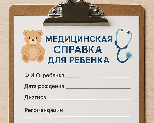 Медицинская справка для ребенка